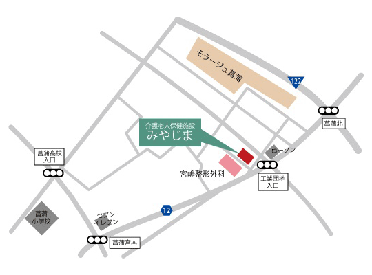 介護老人保健施設みやじま　近隣地図